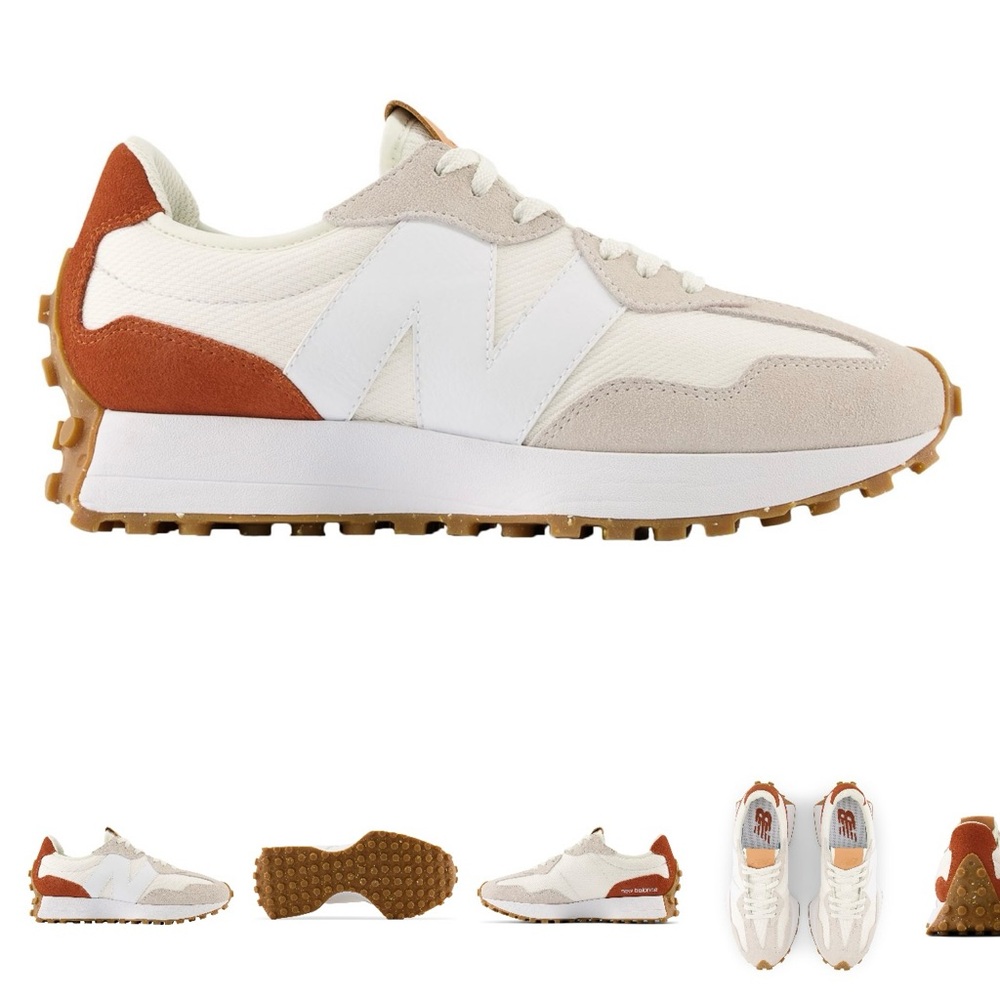 New Balance Cream and Brown Sneakers